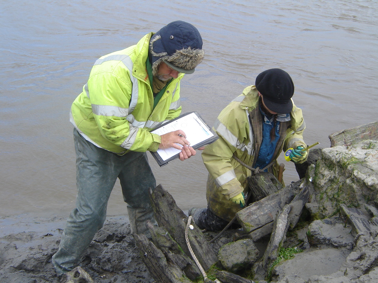 Measuring, sketching and recording the exposed timbers